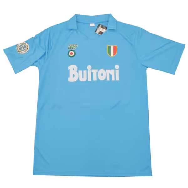 Maglietta Calcio Prima Napoli Retro 1987 1988 Blu