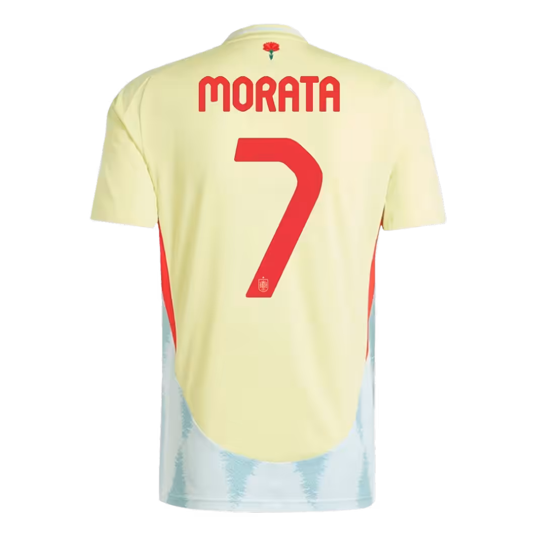 Alvaro Morata NO.7 Maglietta Calcio Away Spagna 2024