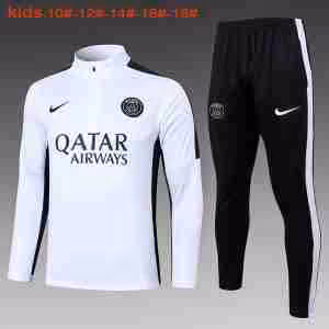 Felpa Formazione Bambino Paris Saint Germain 2024 2025 Bianco