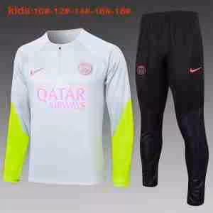 Felpa Formazione Bambino Paris Saint Germain 2024 2025 Grigio Rosso