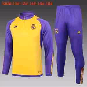 Felpa Formazione Bambino Real Madrid 2024 2025 Giallo Porpora