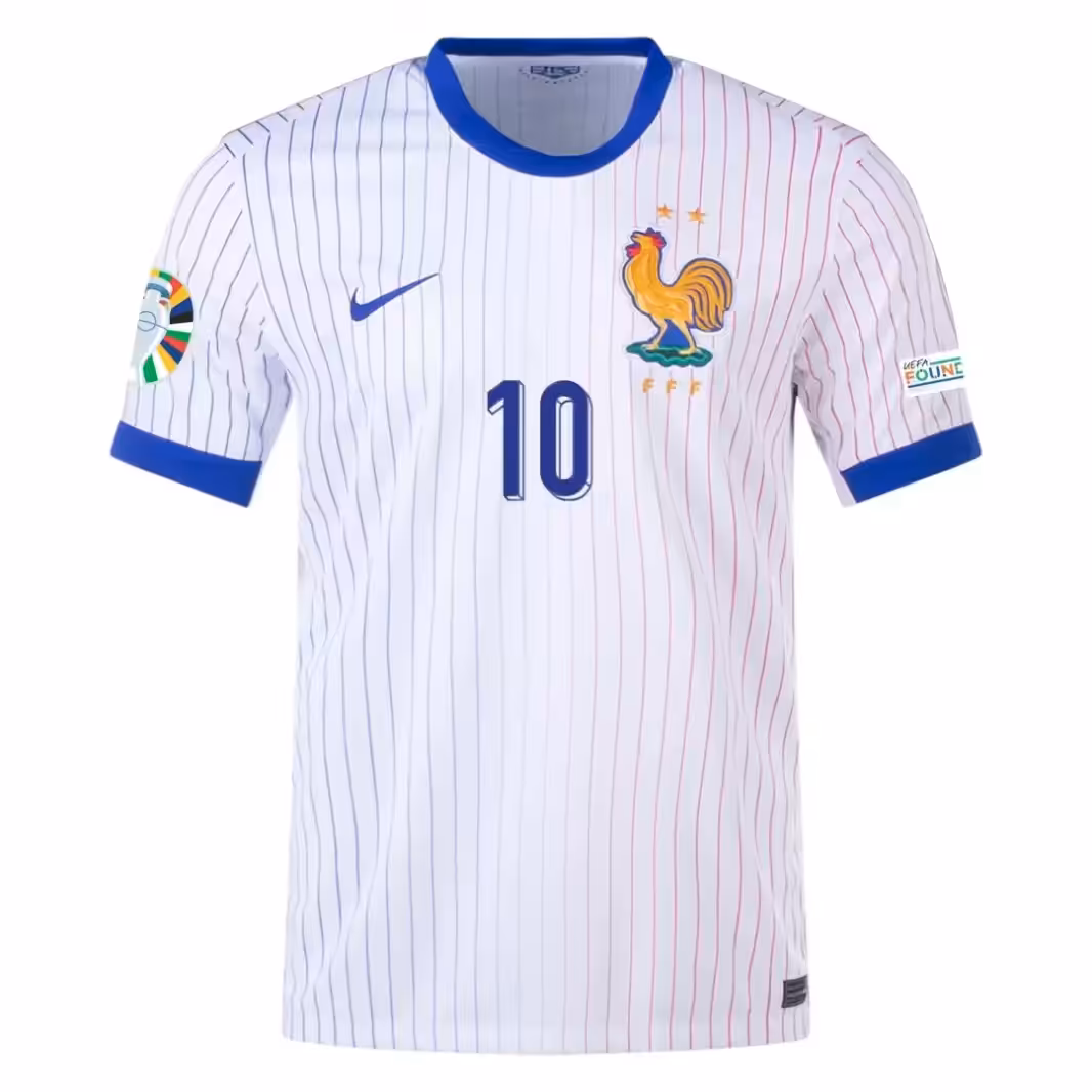 Kylian Mbappé NO.10 Maglietta Calcio Away Francia 2024-1