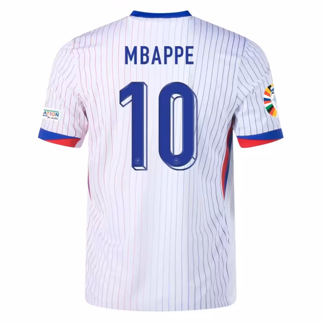 Kylian Mbappé NO.10 Maglietta Calcio Away Francia 2024