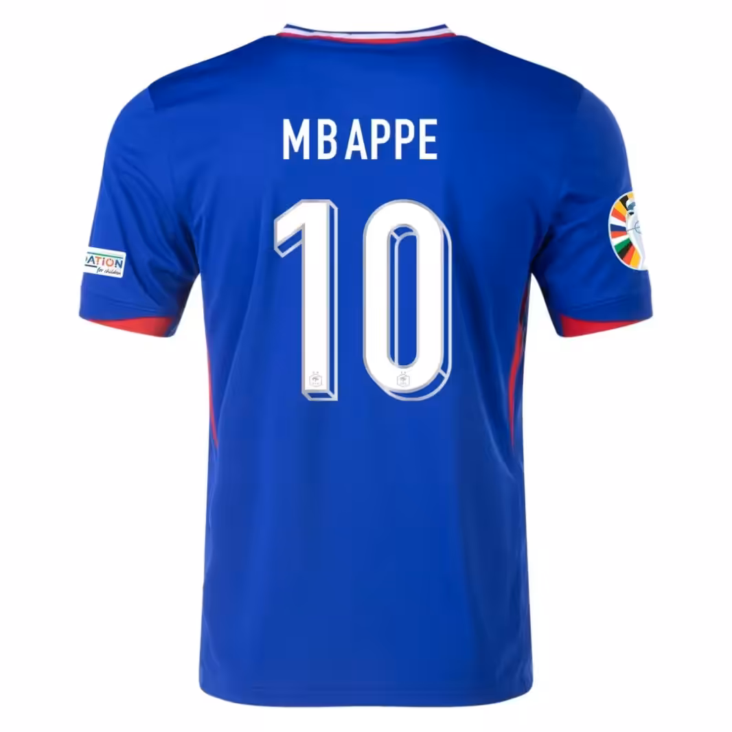 Kylian Mbappé NO.10 Maglietta Calcio Prima Francia 2024