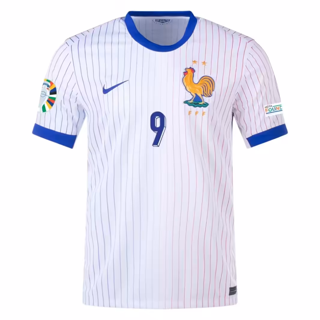 Olivier Giroud NO.9 Maglietta Calcio Away Francia 2024-1
