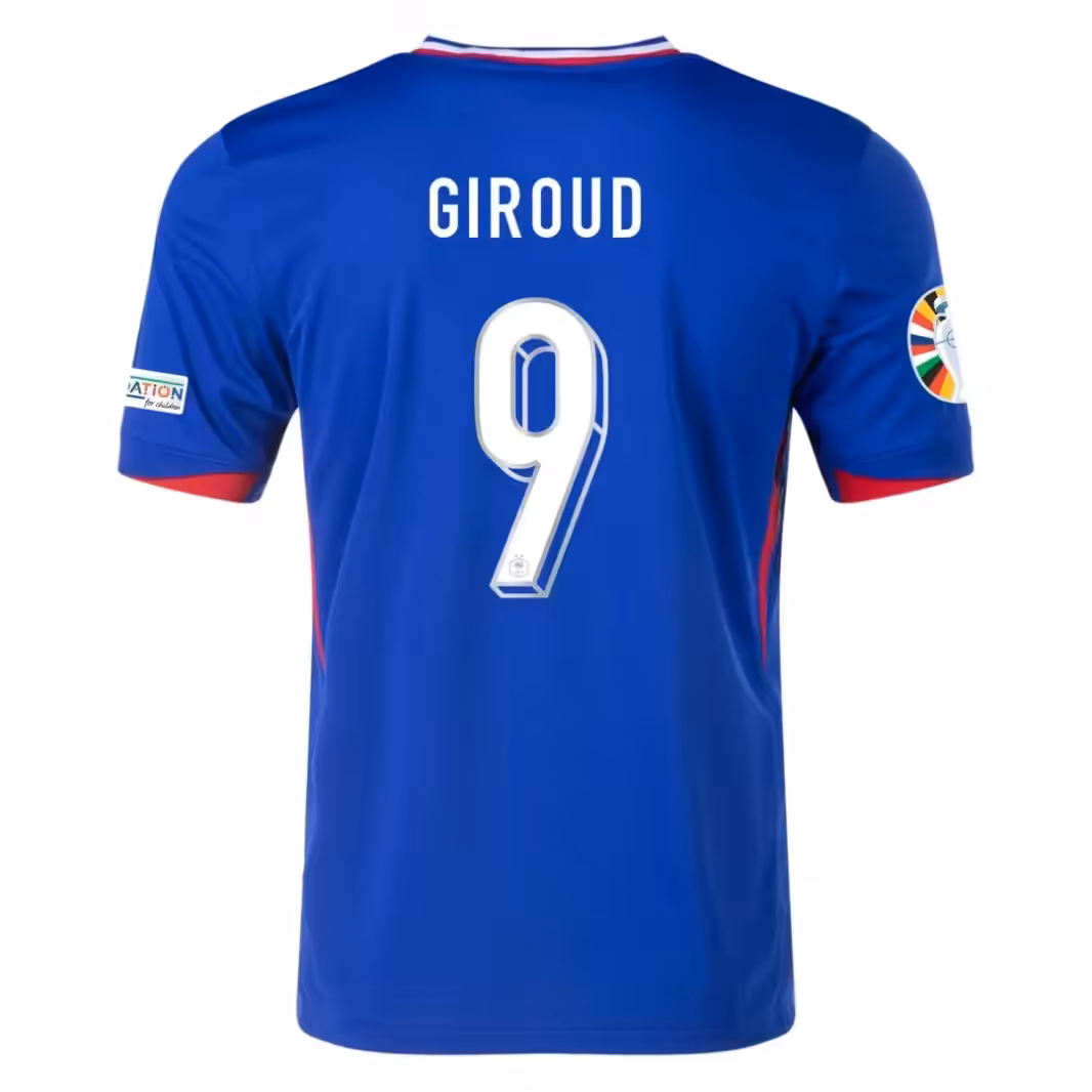 Olivier Giroud NO.9 Maglietta Calcio Prima Francia 2024