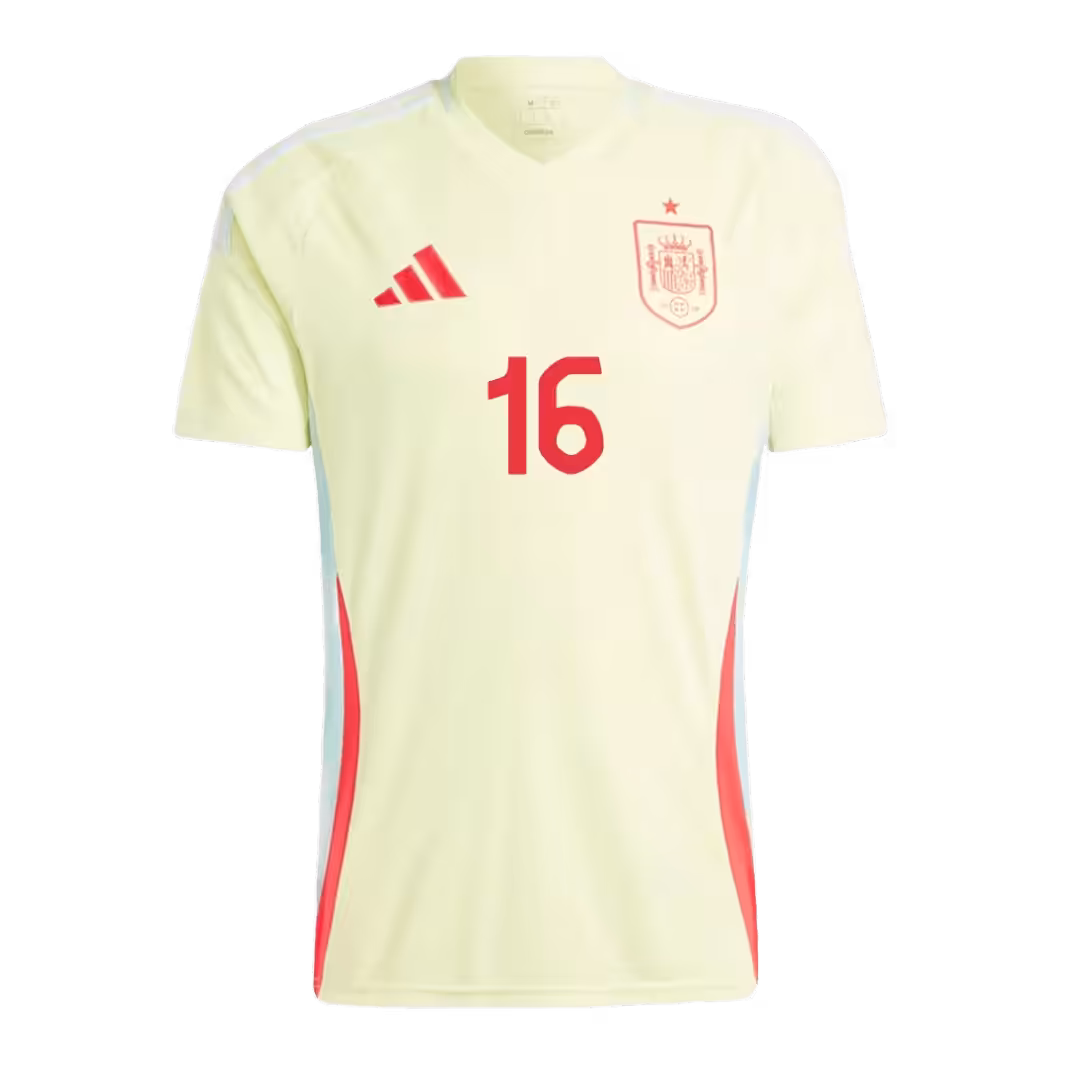 Rodrigo NO.16 Maglietta Calcio Away Spagna 2024-1