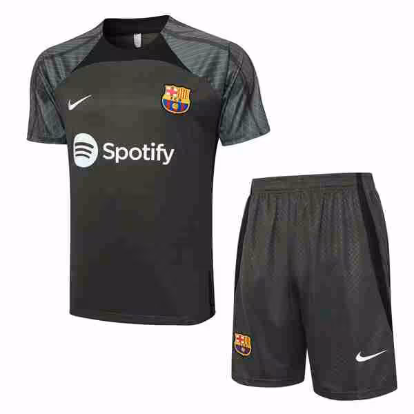 Thailandia Maglietta Calcio Set Formazione FC Barcellona 2024 Verde