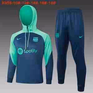 Tuta Con Cappuccio Bambino FC Barcellona 2024 2025 Blu