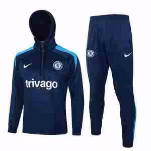 Tuta Con Cappuccio Chelsea 2024 2025 Blu