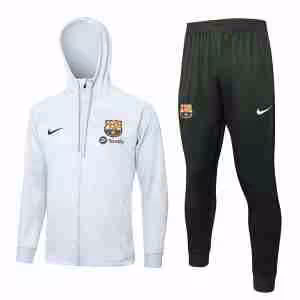 Tuta Con Cappuccio FC Barcellona 2024 2025 Bianco