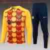 Felpa Allenamento Bambino FC Barcellona 2024 2025 Giallo Rosso