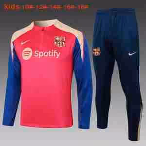 Felpa Allenamento Bambino FC Barcellona 2024 2025 Rosso Blu