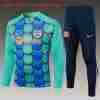 Felpa Allenamento Bambino FC Barcellona 2024 2025 Verde Blu