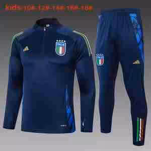 Felpa Allenamento Bambino Italia 2024 2025 Blu