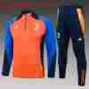 Felpa Allenamento Bambino Juventus 2024 2025 Arancione Blu