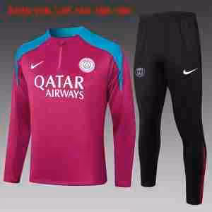 Felpa Allenamento Bambino Paris Saint Germain 2024 2025 Porpora Rosso