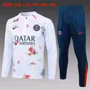 Felpa Allenamento Bambino Paris Saint Germain 2024 25 Rosso Bianco