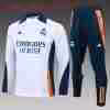 Felpa Allenamento Bambino Real Madrid 2024 2025 Bianco Blu