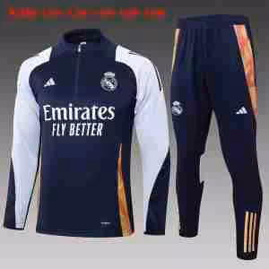 Felpa Allenamento Bambino Real Madrid 2024 2025 Blu
