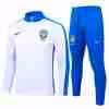 Felpa Allenamento Brasile 2024 2025 Bianco Blu
