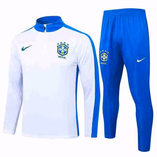 Sudadera De Training Brasil 2024-2025 Blanco Azul 3