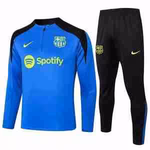 Felpa Allenamento FC Barcellona 2024 2025 Blu Bianco