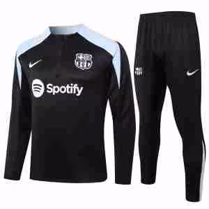 Felpa Allenamento FC Barcellona 2024 2025 Nero Grigio