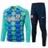 Felpa Allenamento FC Barcellona 2024 2025 Verde Blu
