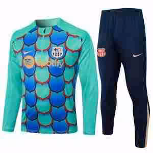 Felpa Allenamento FC Barcellona 2024 2025 Verde Blu