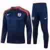 Felpa Allenamento Inglaterra 2024 2025 Blu Rosso