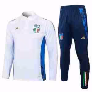 Felpa Allenamento Italia 2024 2025 Bianco
