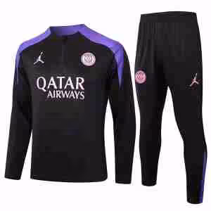 Felpa Allenamento Paris Saint Germain 2024 2025 Nero Porpora