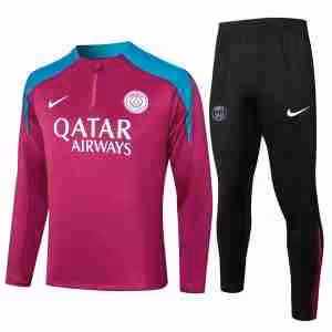 Felpa Allenamento Paris Saint Germain 2024 2025 Porpora Rosso