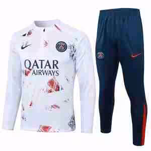 Felpa Allenamento Paris Saint Germain 2024 25 Bianco