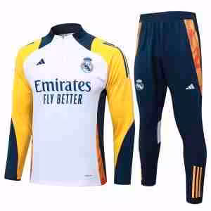 Felpa Allenamento Real Madrid 2024 2025 Bianco Giallo