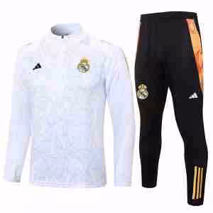 Felpa Allenamento Real Madrid 2024 2025 Bianco Grigio