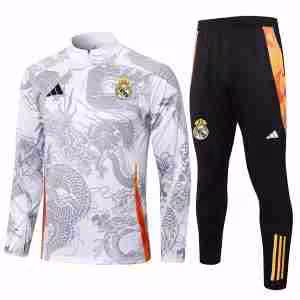 Felpa Allenamento Real Madrid 2024 25 Bianco Grigio
