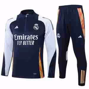 Felpa Allenamento Real Madrid 2024 25 Blu