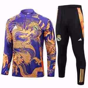 Felpa Allenamento Real Madrid 2024 25 Porpora Giallo