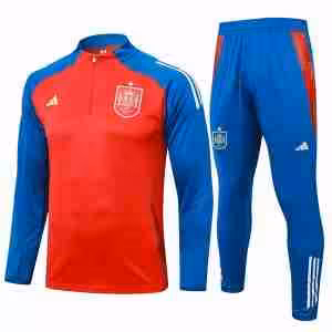 Felpa Allenamento Spagna 2024 2025 Rosso Blu