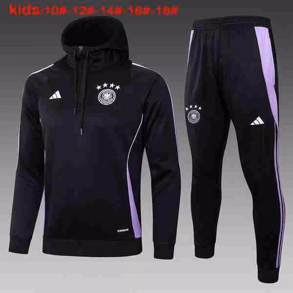 Niños Sudadera Con Capucha Alemania 2024-2025 Negro 3