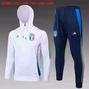 Felpa Cappuccio Bambino Italia 2024 2025 Bianco