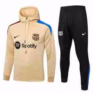 Felpa Cappuccio FC Barcellona 2024 2025 Giallo