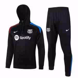 Felpa Cappuccio FC Barcellona 2024 2025 Nero