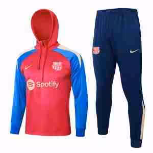 Felpa Cappuccio FC Barcellona 2024 2025 Rosso Blu