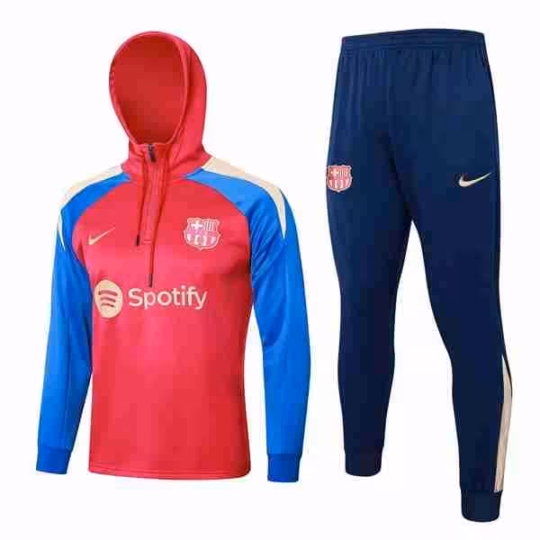 Sudadera Con Capucha Barcelona 2024-2025 Rojo Azul 3