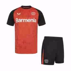 Maglietta Calcio Bayer Leverkusen Prima Set Bambino 2024 2025