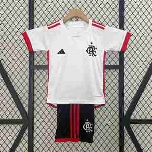 Maglietta Calcio Flamengo Away Set Bambino 2024 2025