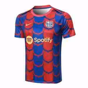 Thailandia Maglietta Calcio Formazione FC Barcellona 2024 2025 Blu Rosso